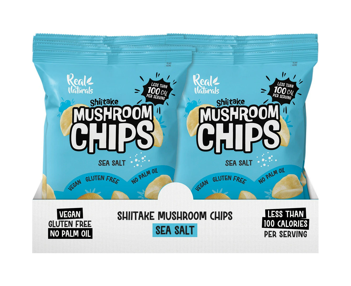 REAL NATURALS Shiitake Mushroom Chips Sea Salt 12x32g