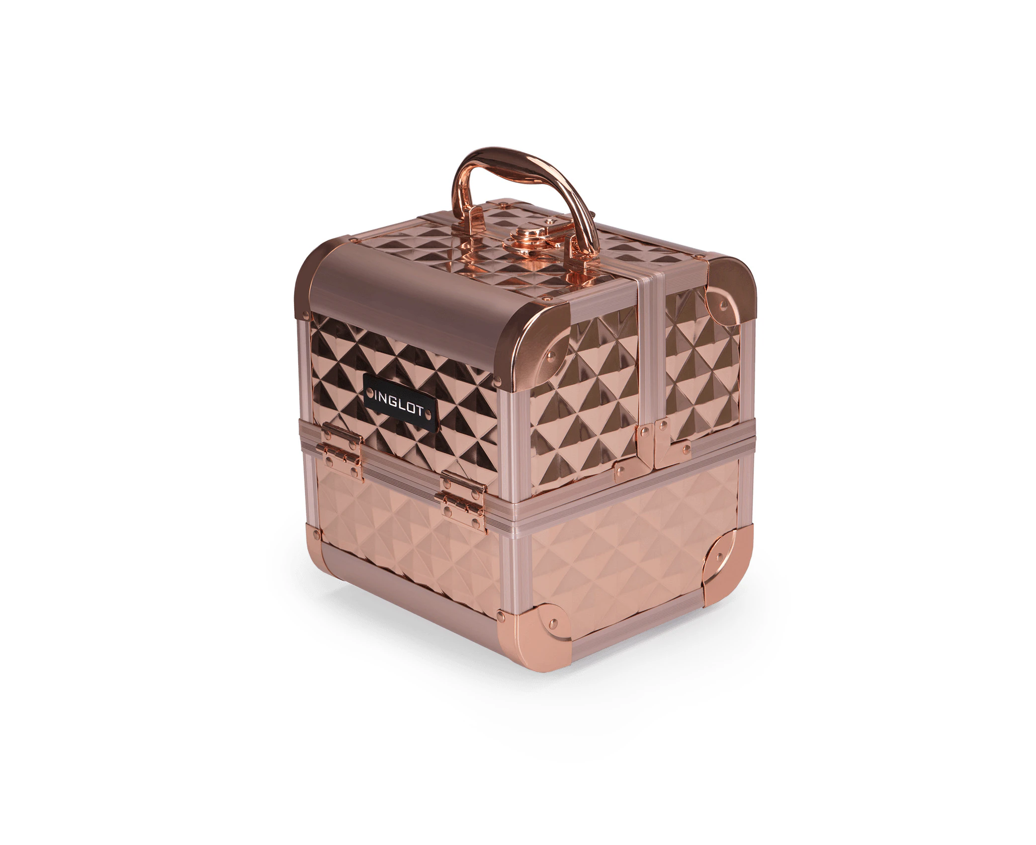 INGLOT COSMETICS MAKEUP CASE DIAMOND MINI ROSE GOLD (MB152M BIG DIAMOND K107 4)