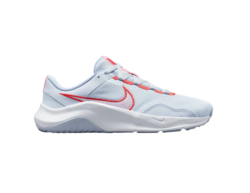 Womens Nike Legend Essential 3 Grey/Red Athletic Workout Shoes