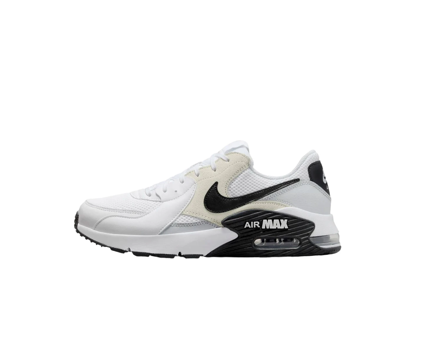 Mens Nike Air Max Excee 365 White/ Black/ Pure Platinum Athletic Shoes