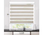 Marlow Blackout Zebra Roller Blind Curtains Double Window Sunshade