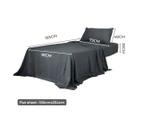 Dreamz Fitted Sheet Set Bamboo King Single Double Queen Charcoal Summer 4PCS