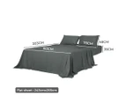 Dreamz Fitted Sheet Set Bamboo King Single Double Queen Charcoal Summer 4PCS