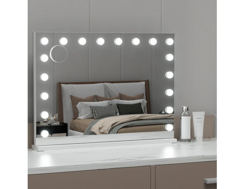 Embellir Makeup Mirror 80x58cm Hollywood Vanity with LED Light Tabletop Wall