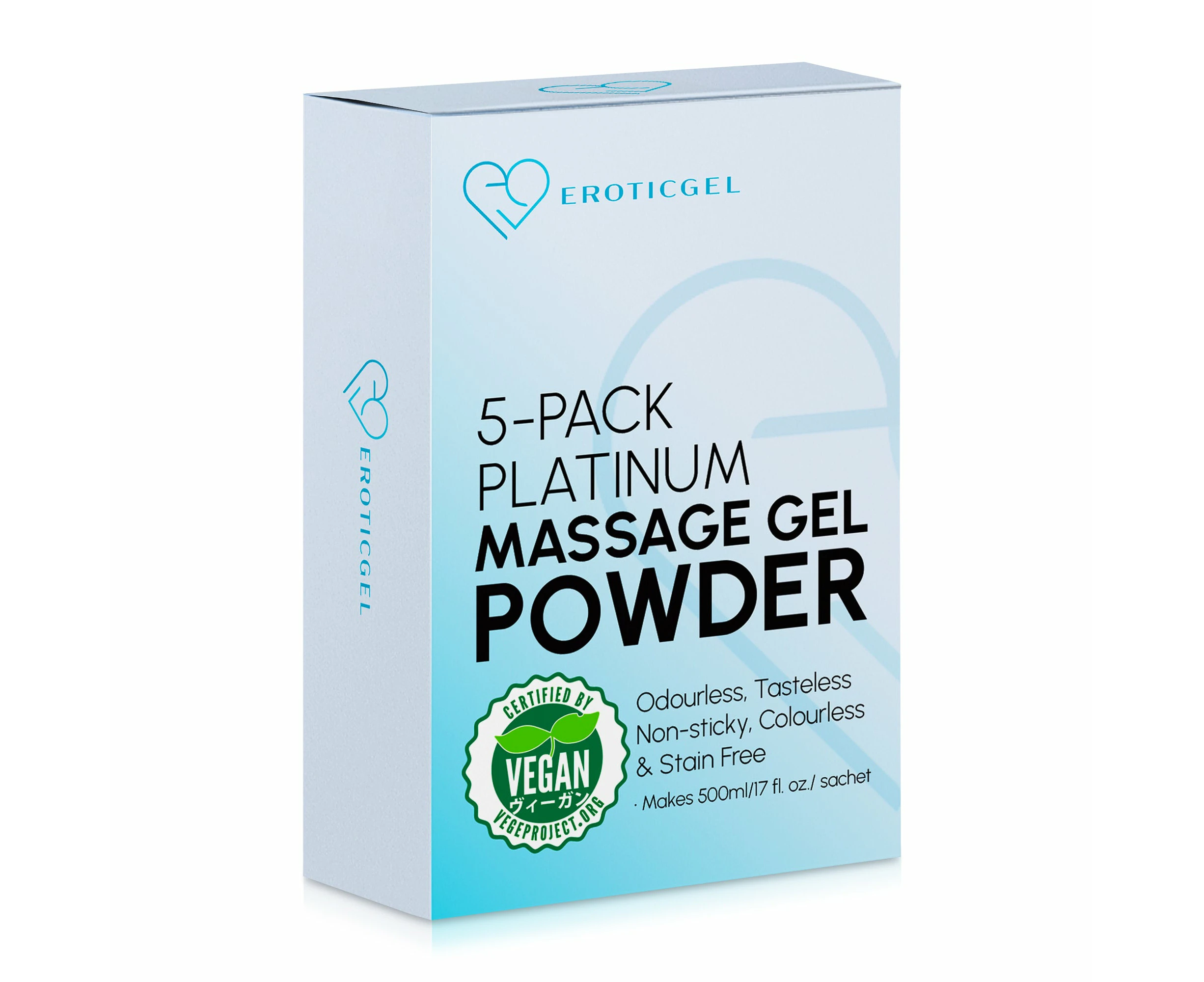 Eroticgel Platinum Massage Gel Powder 5g - Travel Pack - Vegan Pack of Two