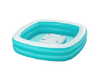 Bestway Kids Inflatable Family Pool with Center Console Cup Holder 218x218x48cm