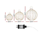 Jingle Jollys Christmas Lights 360 LED Fairy Light 3pcs Ball Decorations Set