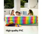 Bestway Kids Inflatable Round Pool Above Ground Cup Holder Rainbow 206x206x51cm