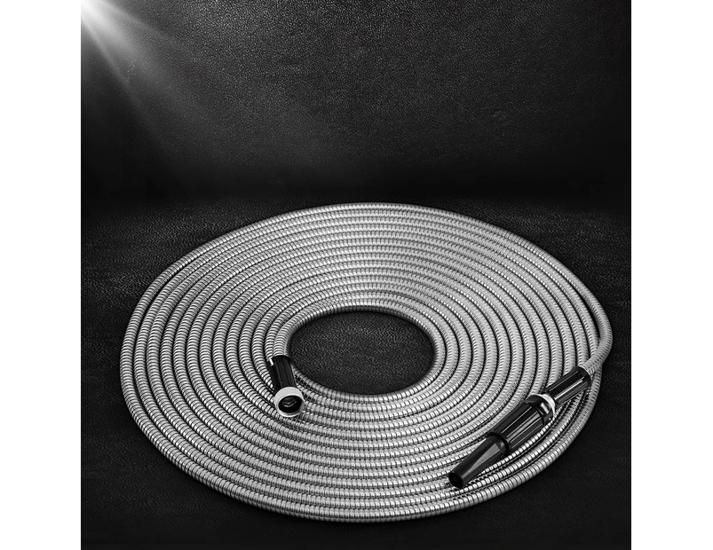 Giantz Water Hose Stainless Steel 30M with Spray Nozzle