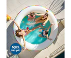 Bestway Kids Inflatable Round Pool Above Ground Cup Holder Rainbow 206x206x51cm