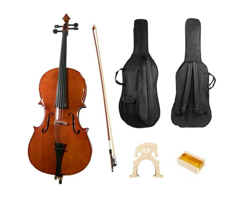 Harmonics CSW Solid Wood Cello Instrument with Carrying Bag, Bow, Rosin, 1/2