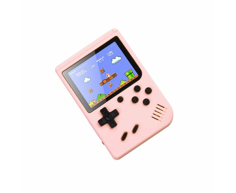 Retro Game Console Handheld Portable Video Game with 500 Classical FC Games Gifts for Kids Pink -Single Player