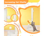 Advwin 83cm Cat Scratching Post, Cat Scratch Tree with Premium Sisal Rope, Two Interactive Dangling Balls and Spring Ball Toys for Indoor Kittens and Cats