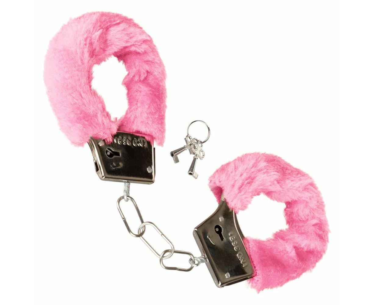 Playful Furry Cuffs Pink: Luxurious Metal Handcuffs For Enhanced Pleasure (model X1, Female, Wrist Restraints)