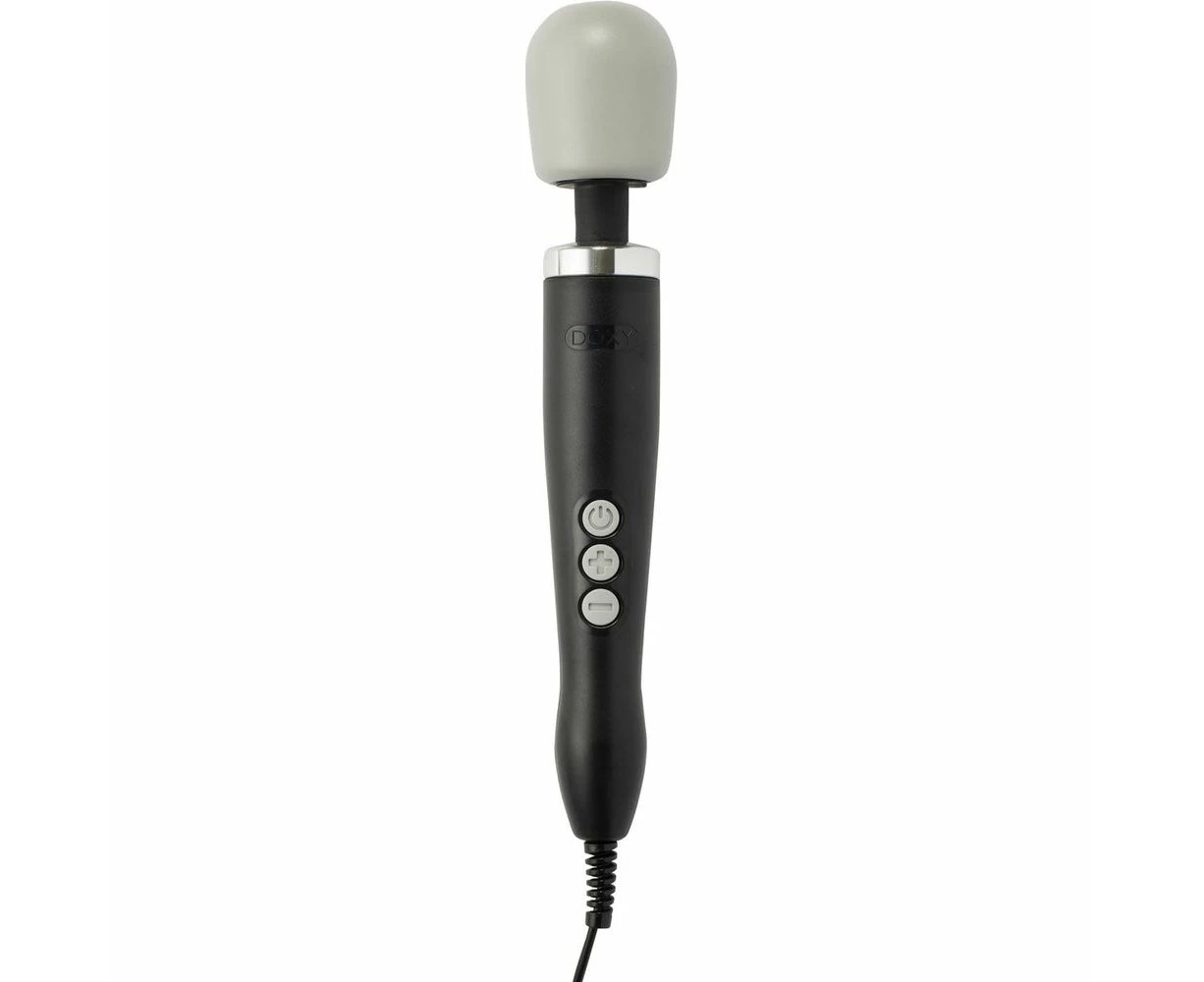 Doxy Massager Black Powerful Plug In Wand Vibrator For Deep Rumbly Pleasure