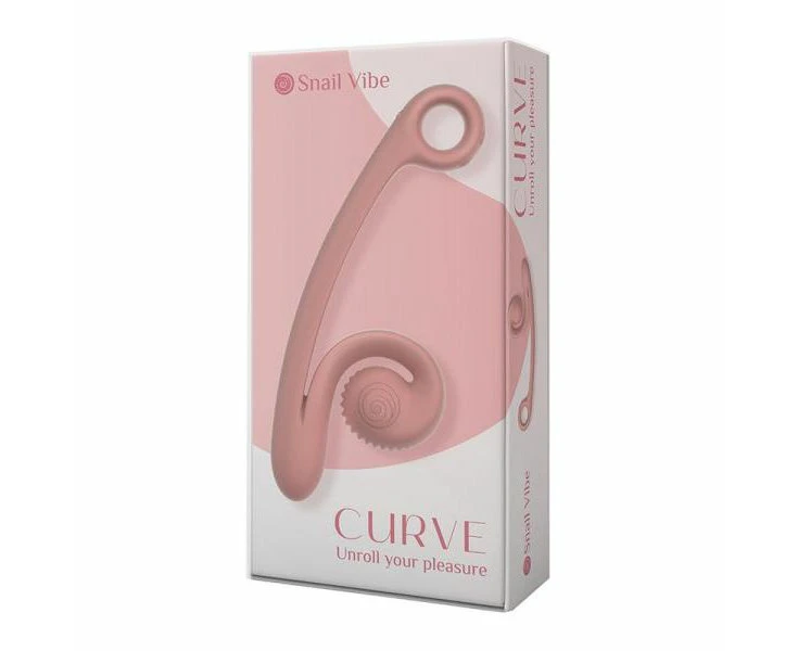 Snail Pleasure Curve Sv 2001 Dual Stimulation Silicone Vibrator For Women G Spot And Clitoral Pleasure Peach