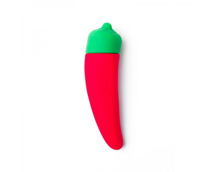 Chili Pepper Usb Vibrating Dildo Spicy Passion Essential M89 Unisex Pleasure Stimulator Red