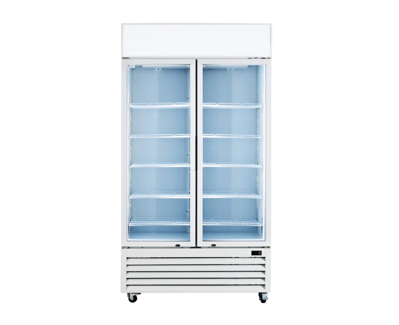 Thermaster Colourbond Upright Beverage Fridge 2 Doors White Lg 1000p