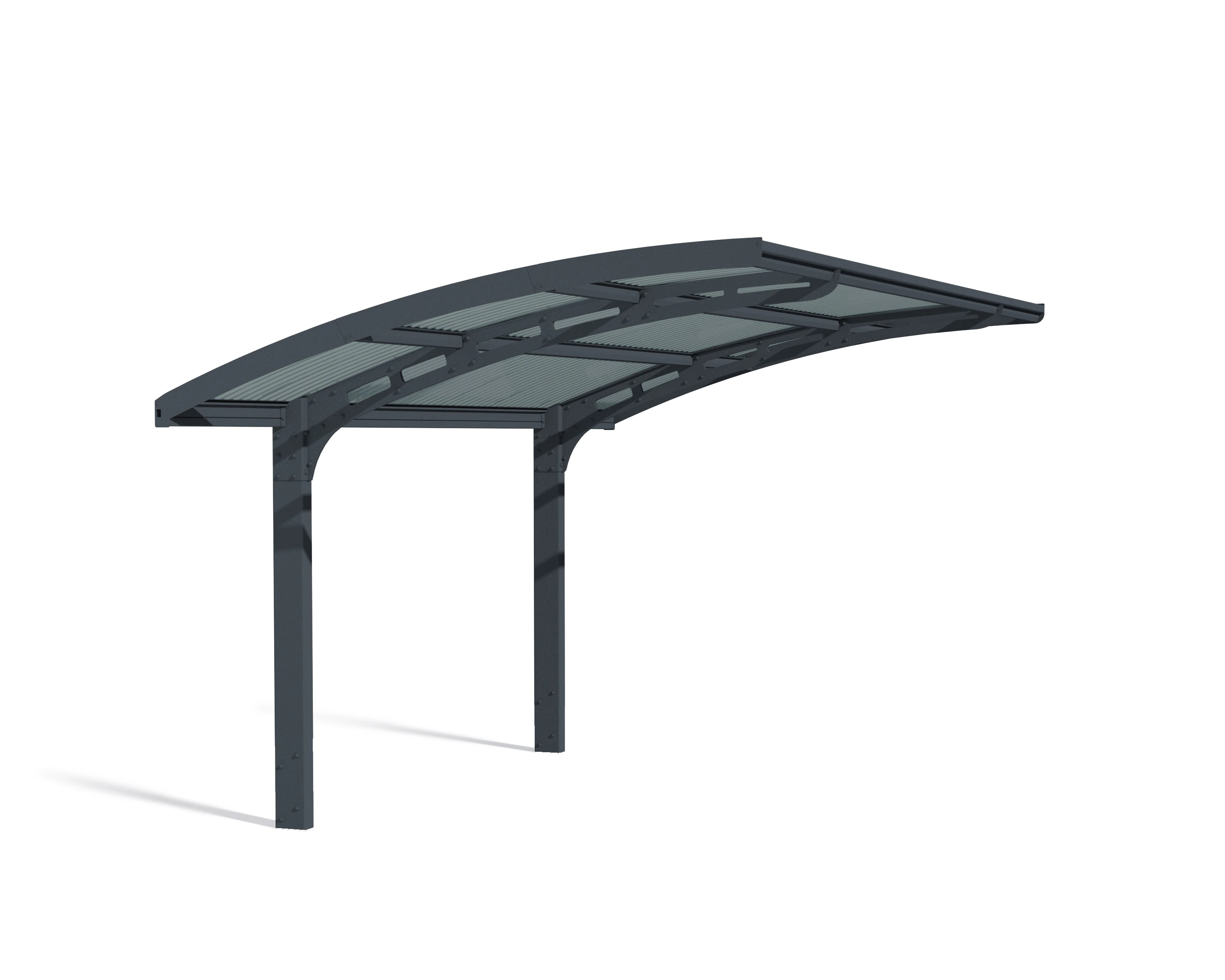 CANOPIA | Arizona Wave 3X5 Single Slope Cantilever Carport Dark Grey Solar Grey