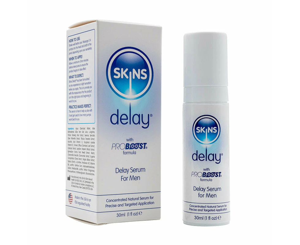 Skins Natural Delay Serum - Delay Gel for Men - 30 ml Bottle - SKNDSER30