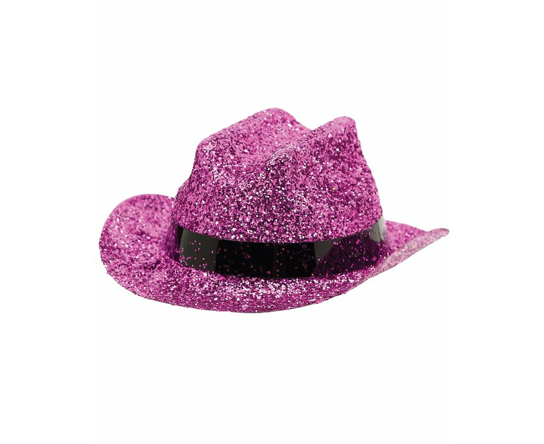 Pink Mini Glitter Cowboy Hat