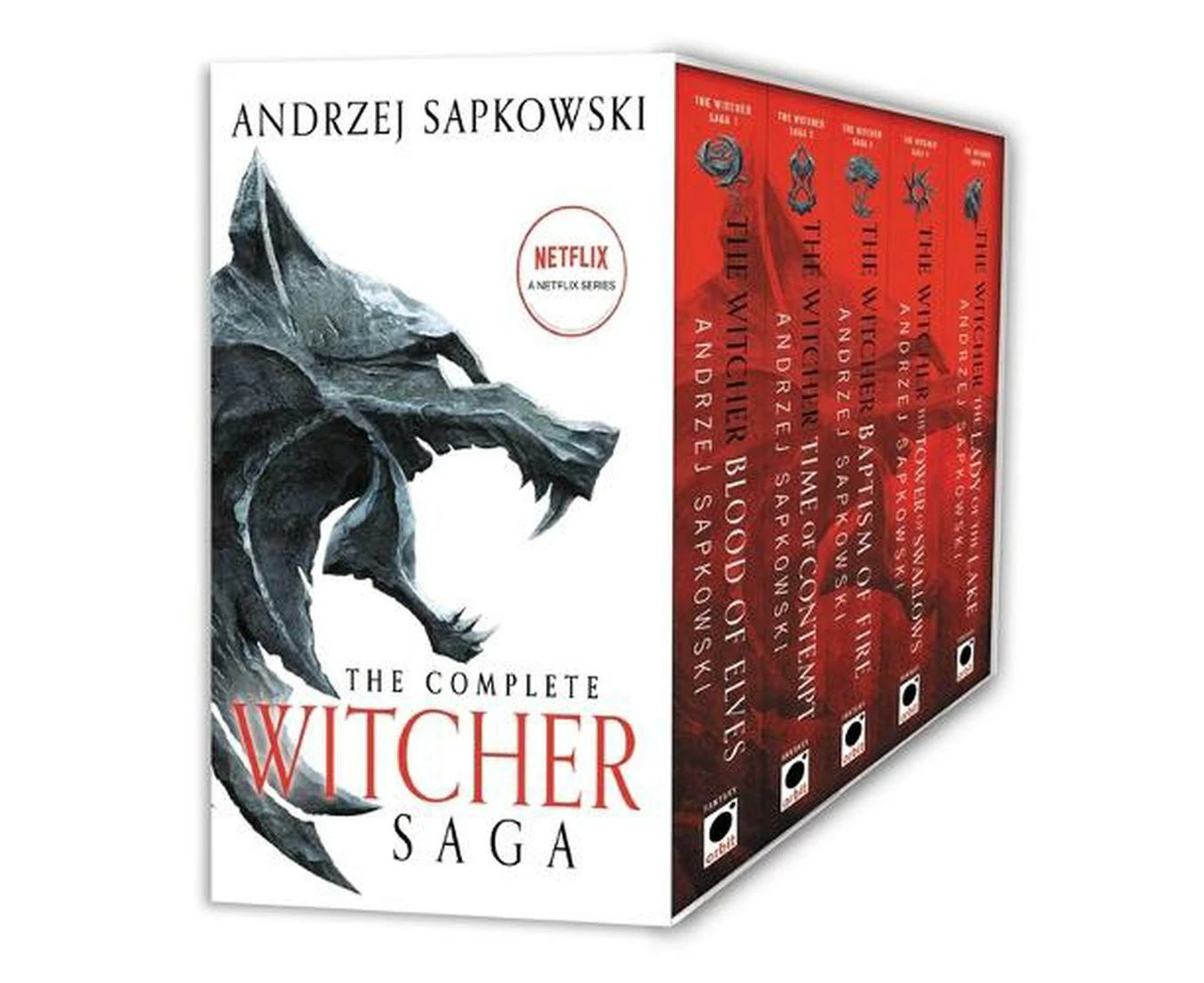 The Witcher Boxed Set: Blood of Elves, the Time of Contempt, Baptism of Fire, the Tower of Swallows, the Lady of the Lake