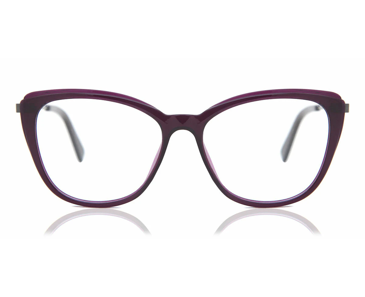 Full Rim Cat Eye Dark Purple SmartBuy Collection Bretton AC8C Fashion Women Eyeglasses