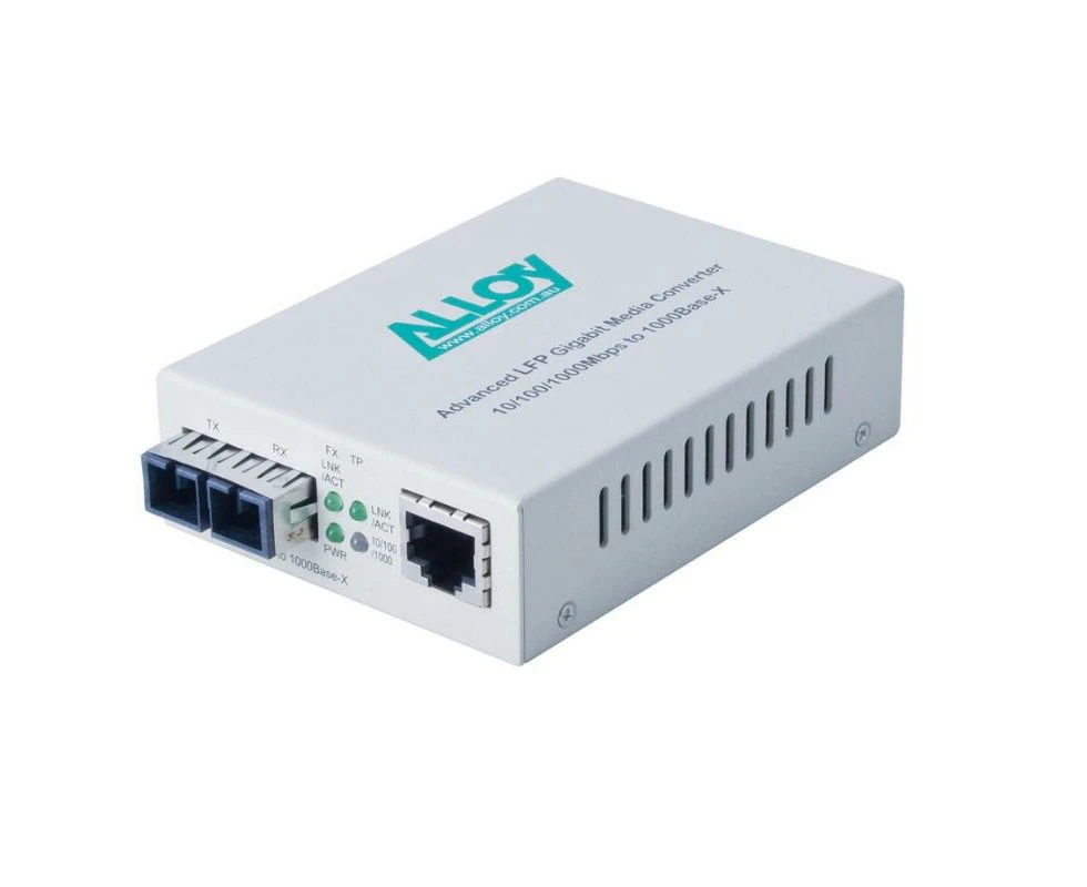 ALLOY Gigabit Standalone/rackmount Media Converter 1000base-t (Rj-45) to 1000base-lx (SC), 10km Ethernet Converters - GCR2000SC.10