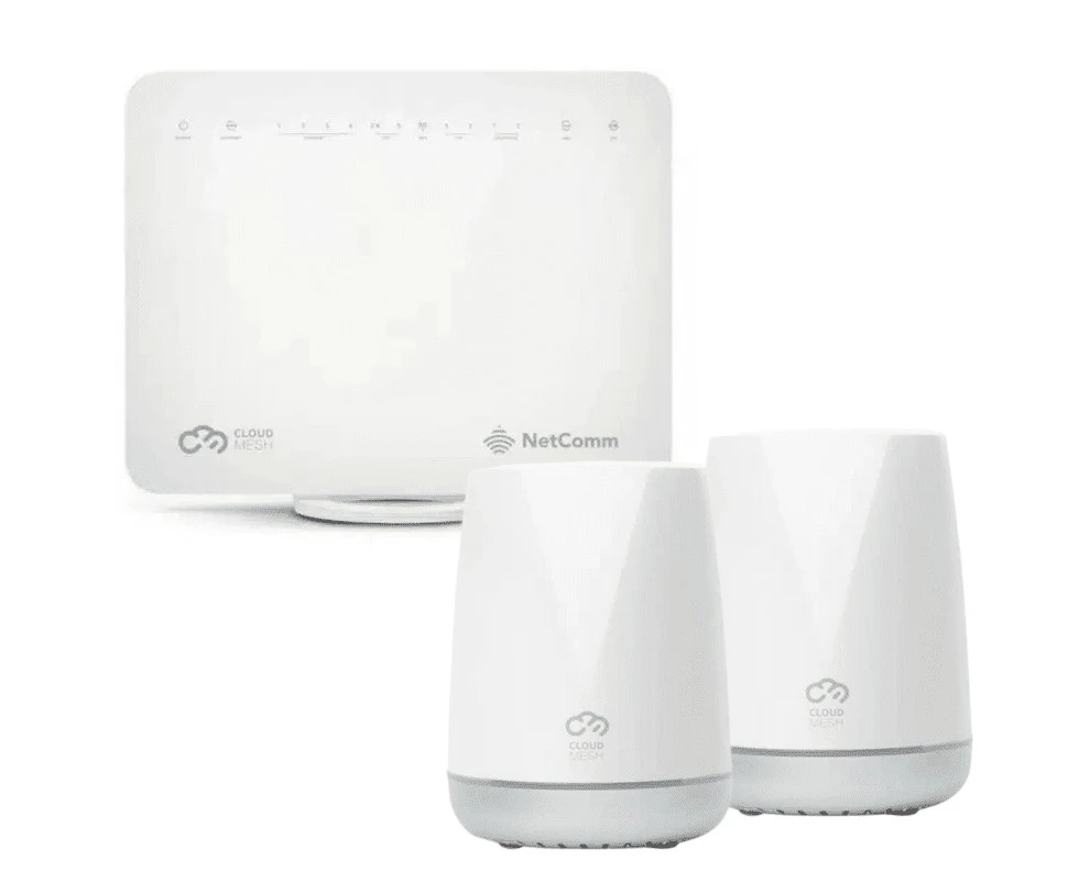 Netcomm NF18MESH CloudMesh Router with 2 X NS-01 Satellites