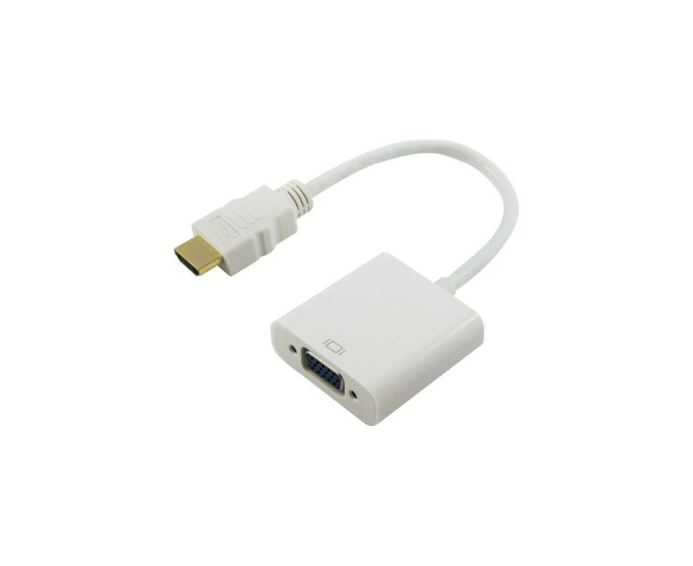 Comsol Hdmi Male to VGA Female + 3.5mm Audio AdapterFull HD 1920 x 1080 Cables - HDMI-VGA35-AD