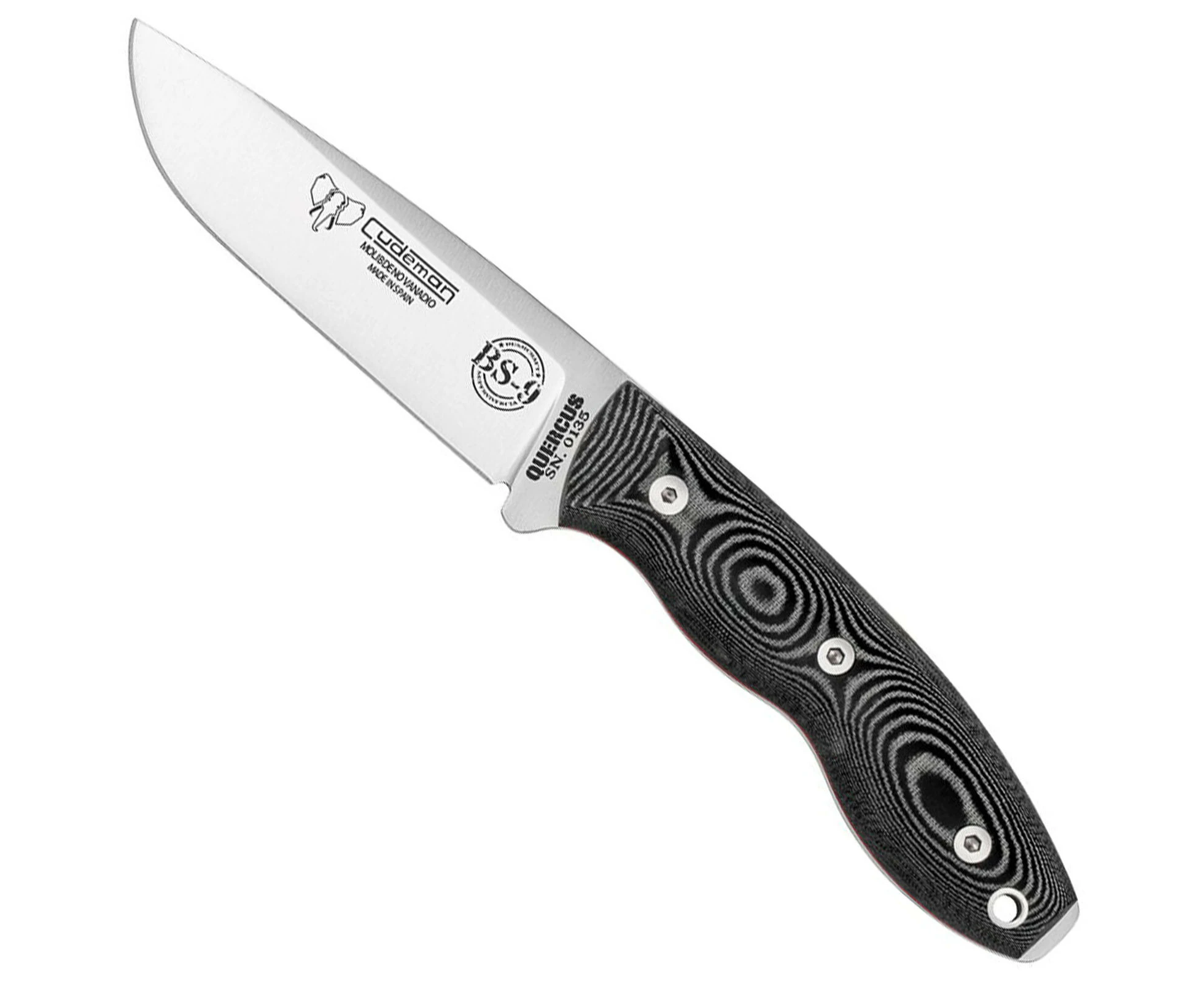 Cudeman BS-9 Quercus Fixed Blade Bushcraft Knife | Grey / Satin