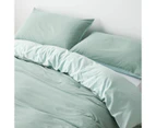 Target Arlo Stonewash Two-Tone Quilt Cover Set - Pistachio/Seafoam