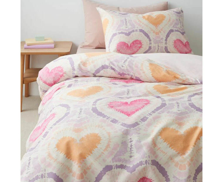 Target Heart Tie Dye Quilt Cover Set