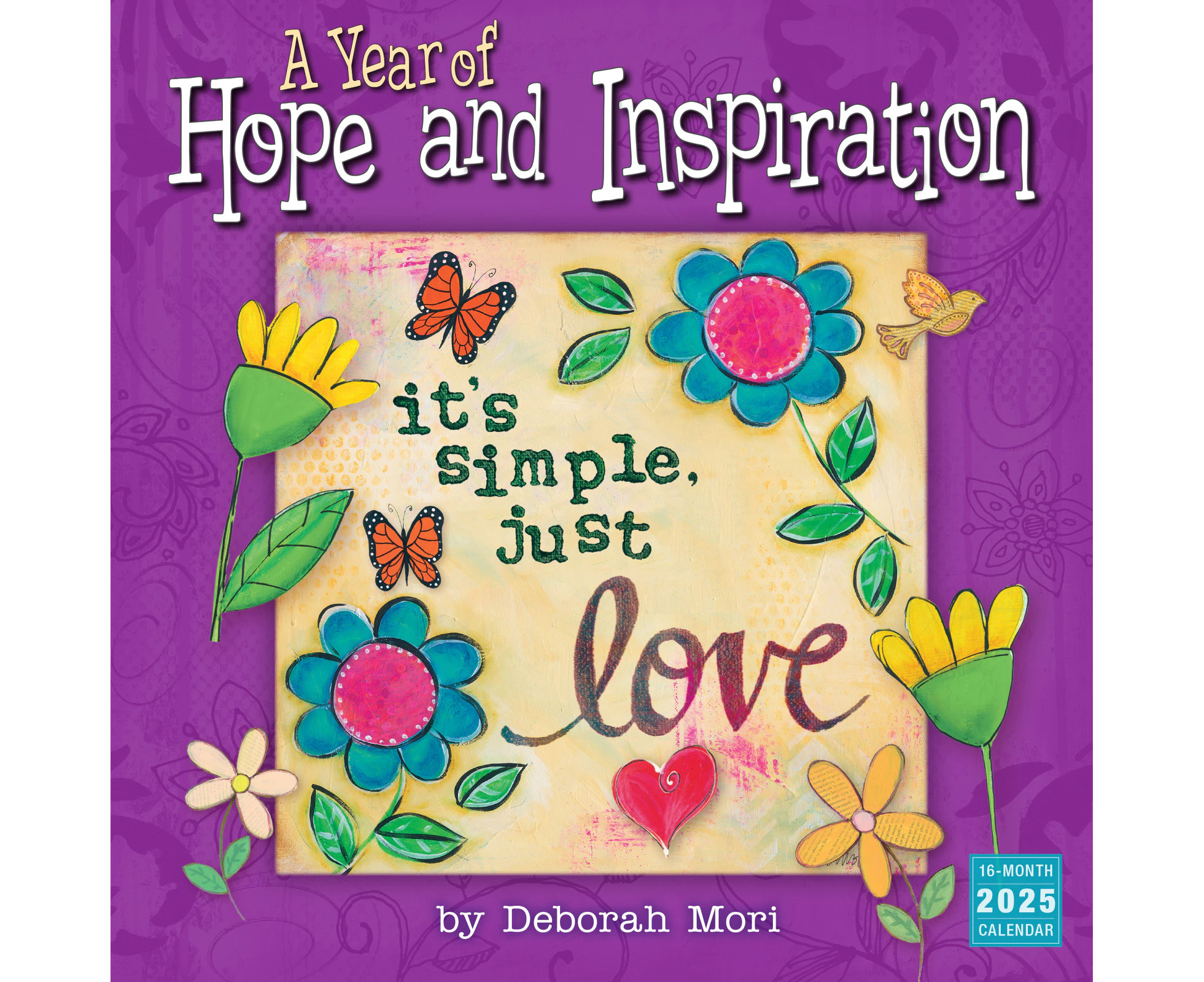 2025 Calendar A Year of Hope and Inspiration 16-Month Square Wall Sellers Publishing S40157