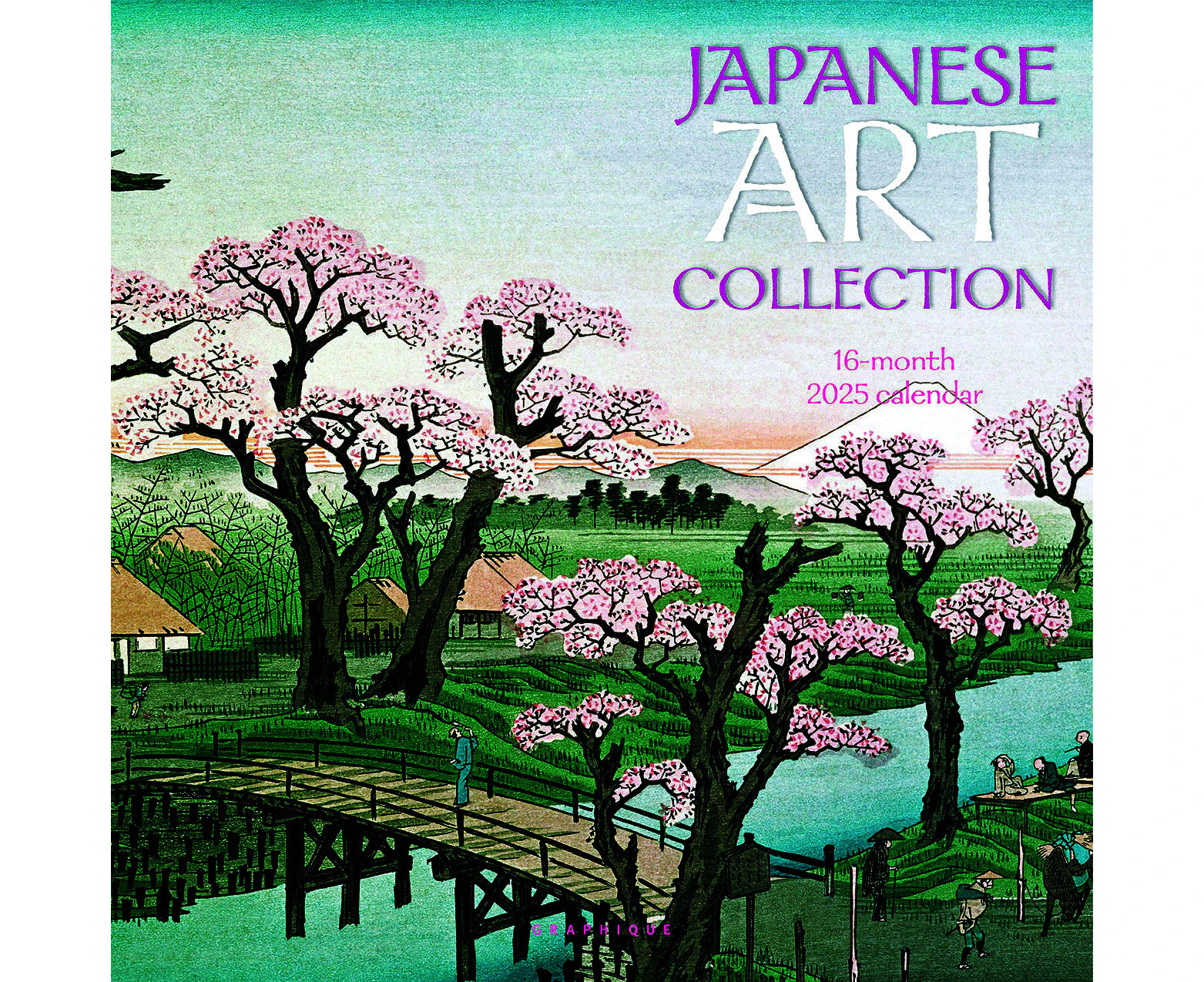 2025 Calendar Japanese Art Collection 16-Month Square Wall Graphique GF32640