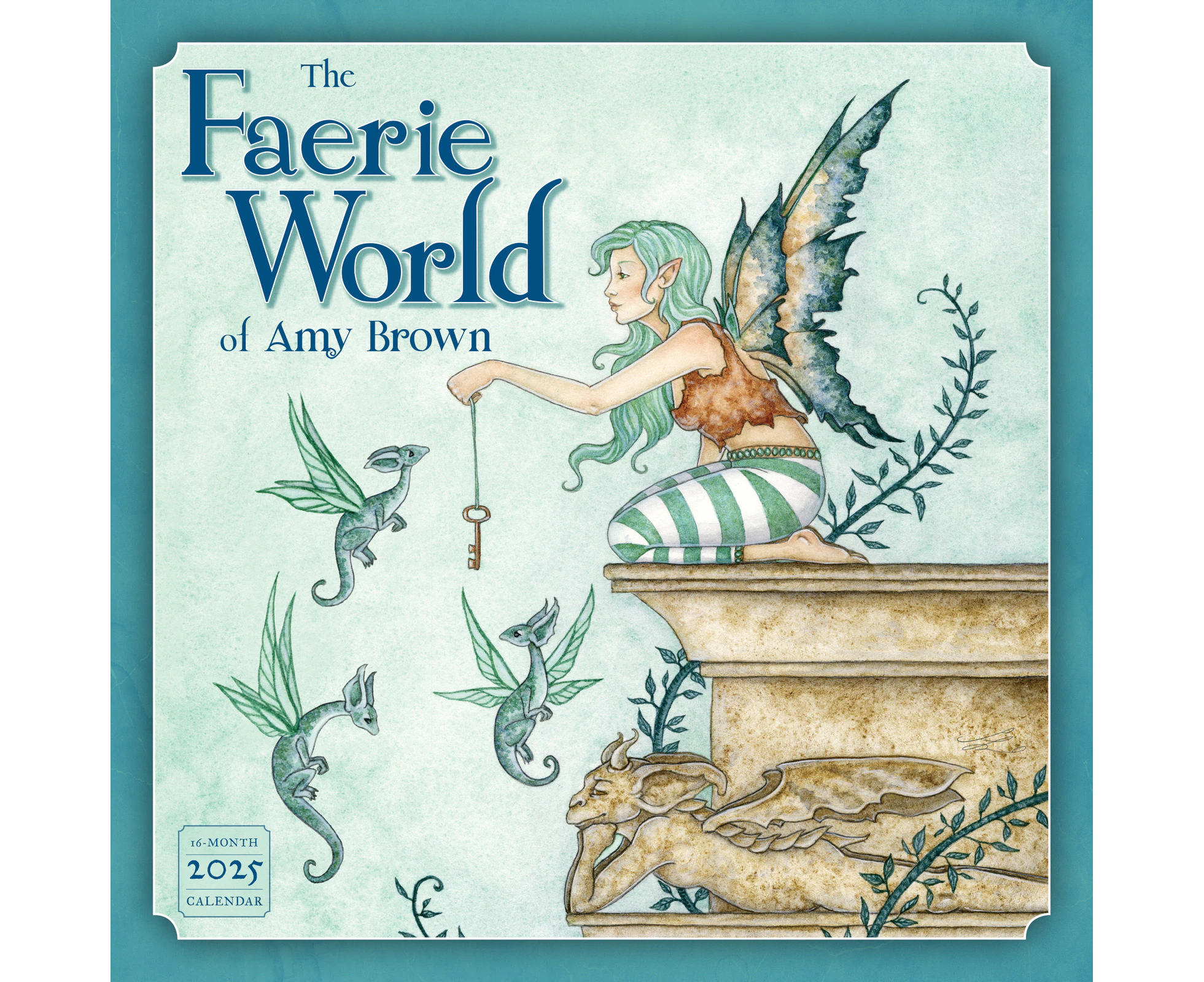 2025 Calendar The Faerie World of Amy Brown 16-Month Square Wall Sellers Publishing S40270