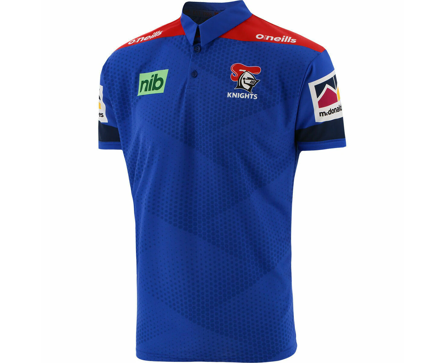 NRL 2022 Media Polo Shirt - Newcastle Knights - Adult - Royal - O'NEILLS