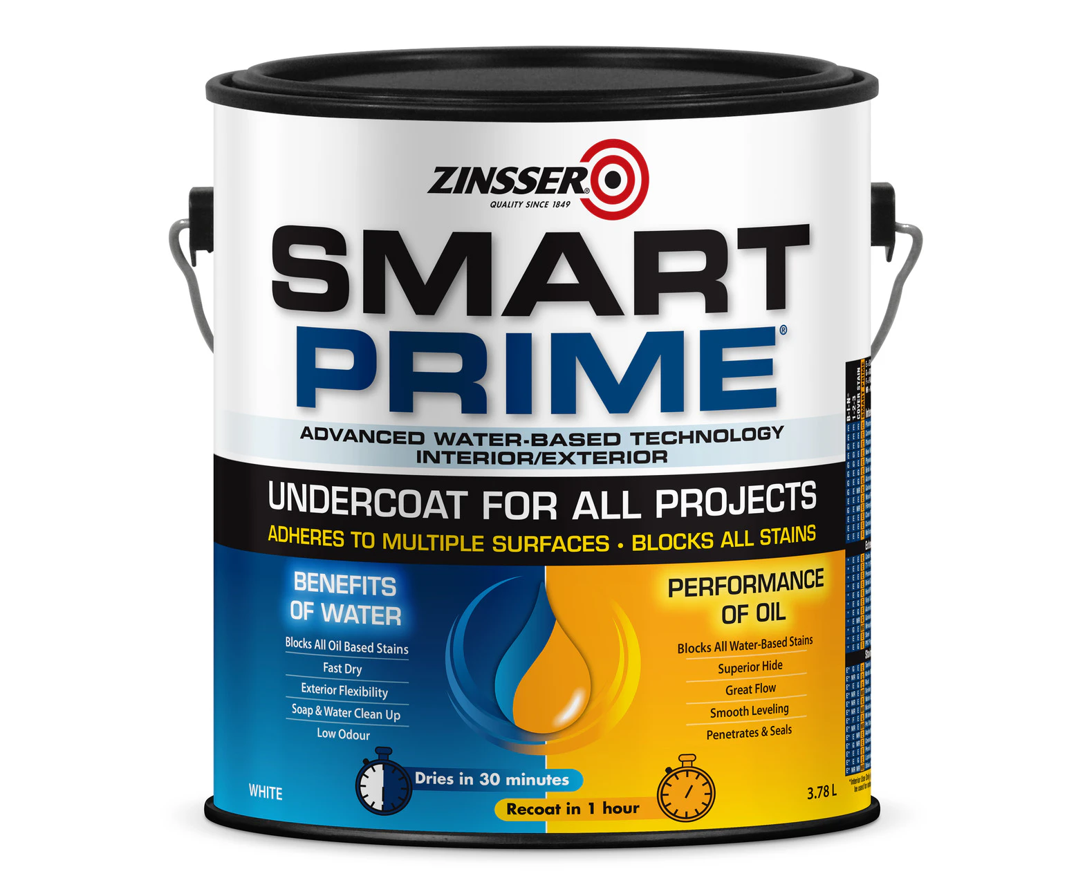 Bundle Zinsser Smart Prime Undercoat White 3.78L x 2