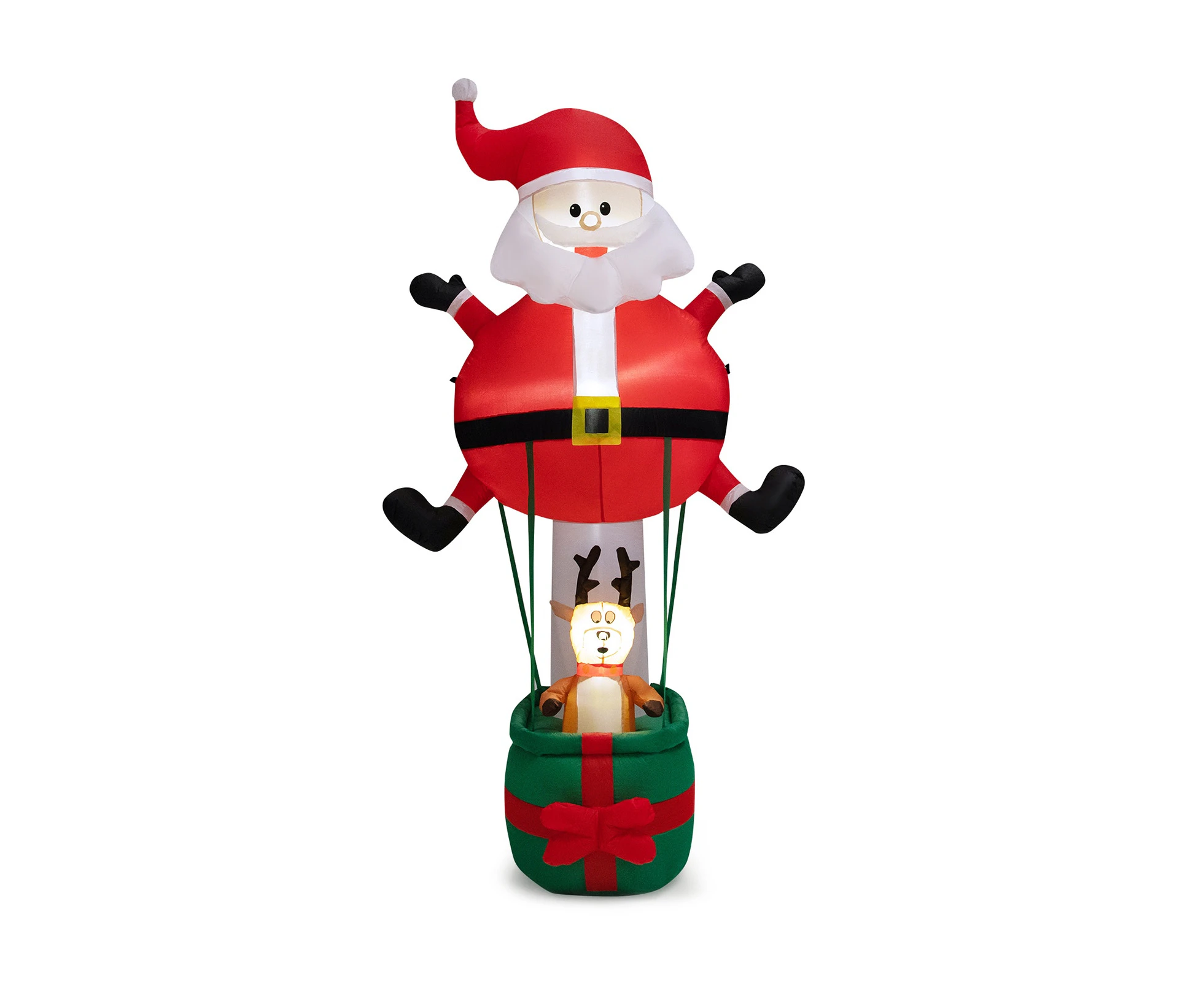 Costway 2.5M Inflatable Christmas Santa Claus Self Inflating Christmas Decor w/LED Lights