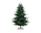 Costway 1.8M Artificial Christmas Tree PE & PVC Mixed Leaves 778 Tips w/240 Warm White LED Lights Holiday Christmas Tree Multicolor