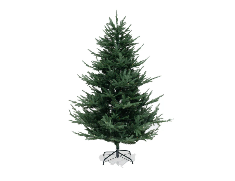 Costway 1.8M Artificial Christmas Tree PE & PVC Mixed Leaves 778 Tips w/240 Warm White LED Lights Holiday Christmas Tree Multicolor