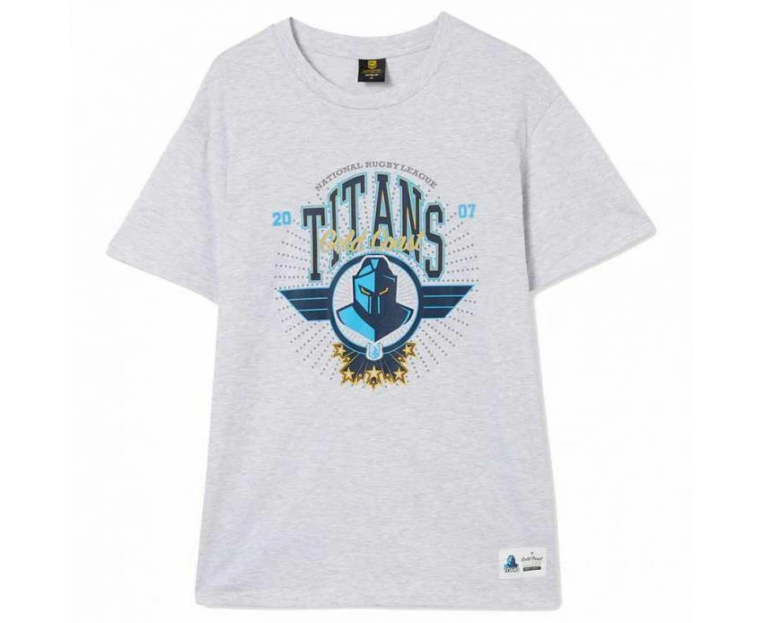 NRL Club Starburst Tee Shirt - Gold Coast Titans - Adult