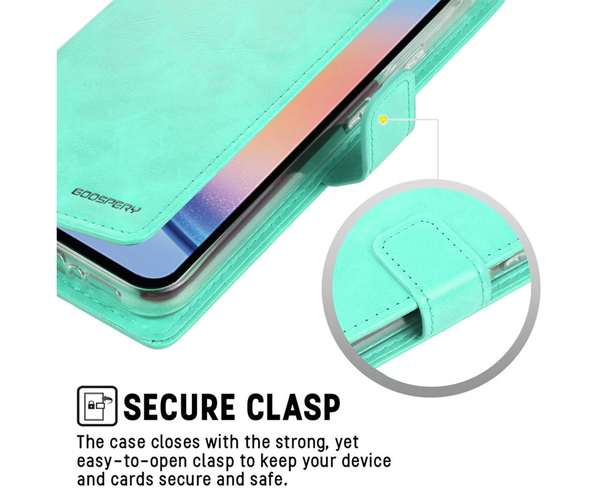 Mercury Blue Moon Diary Cover Case for Samsung Galaxy A05s-Mint