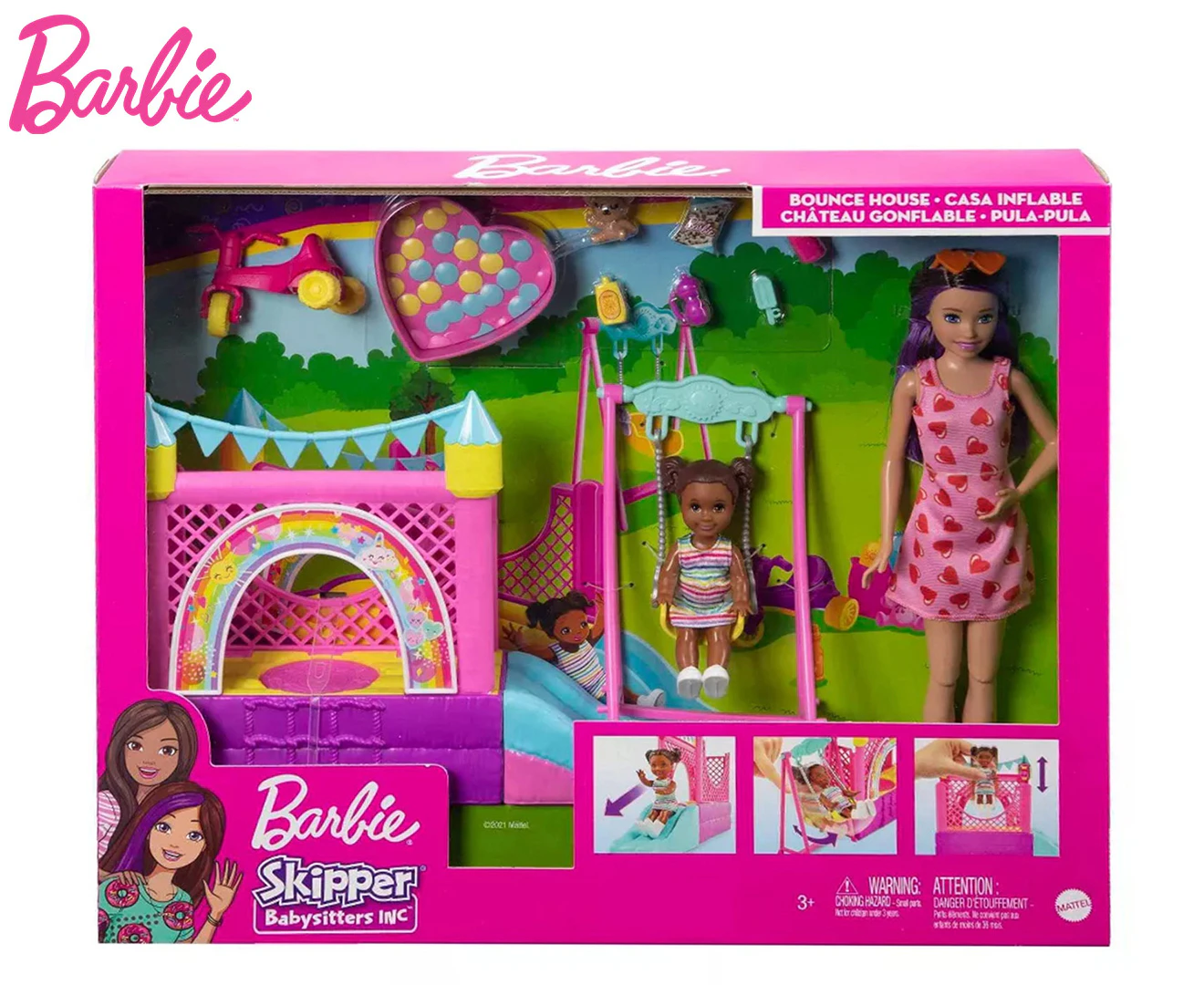 Barbie Skipper Babysitters Inc. Bounce House Playset