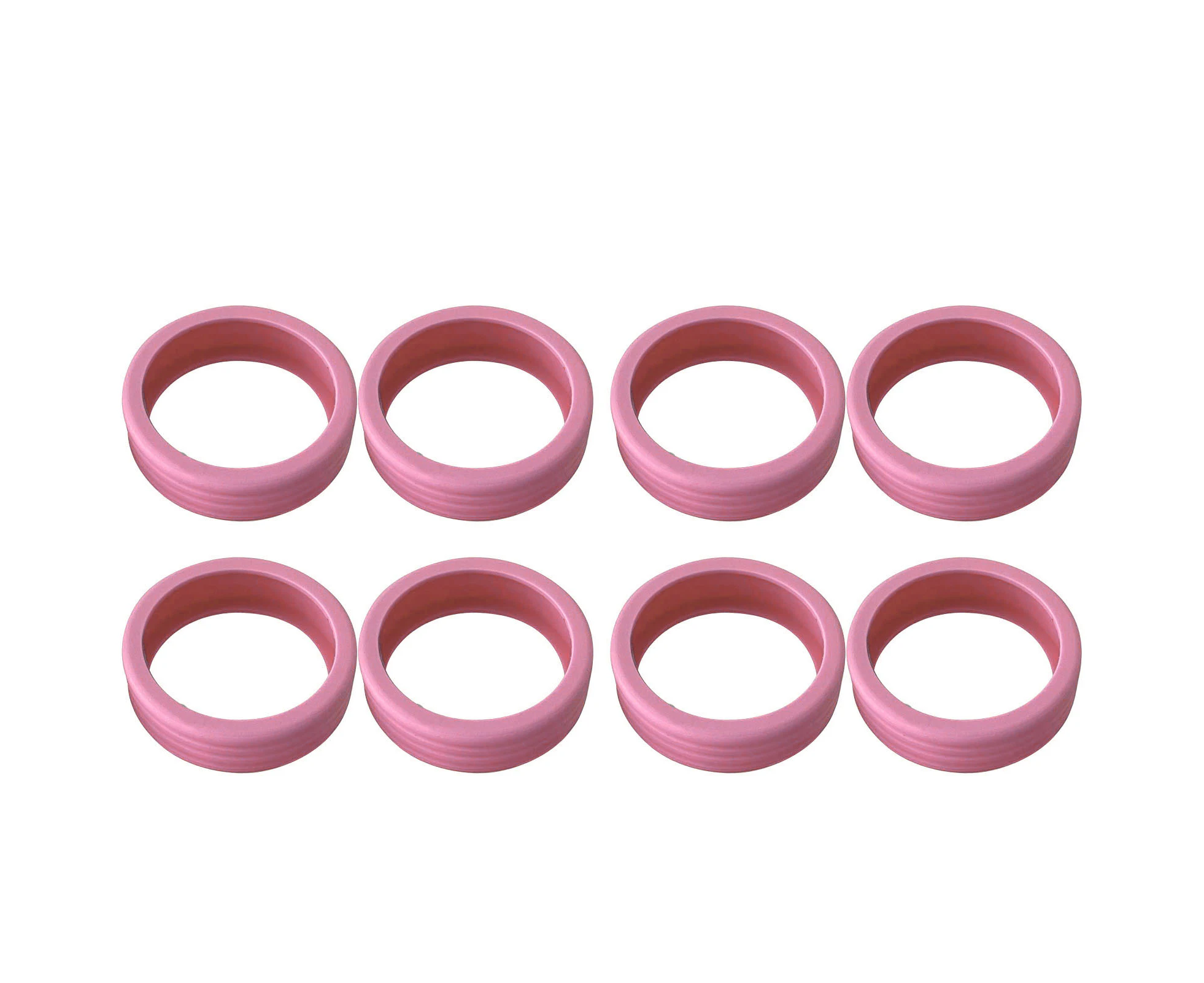 8PCS Luggage Suitcase Wheels Covers Noise Canceling Shock Absorbing Trolley Case Silicone Caster Protection Cover Pink