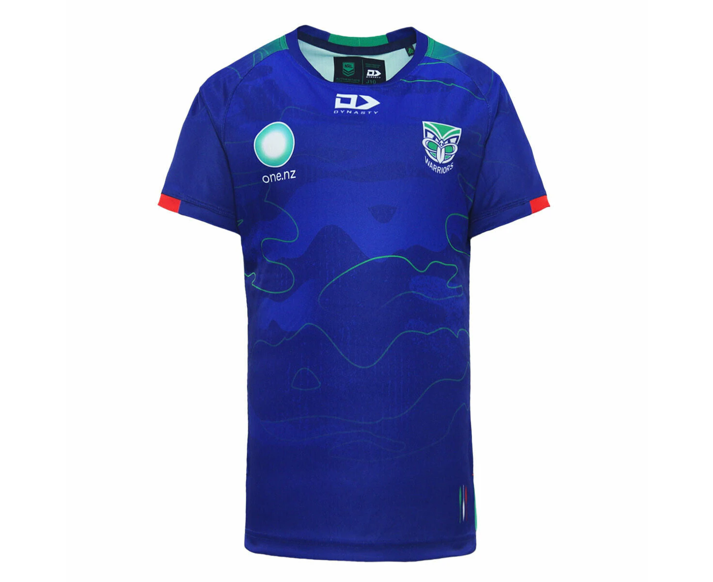 NRL 2024 Training Tee - New Zealand Warriors - Royal Blue - Youth Junior Kids