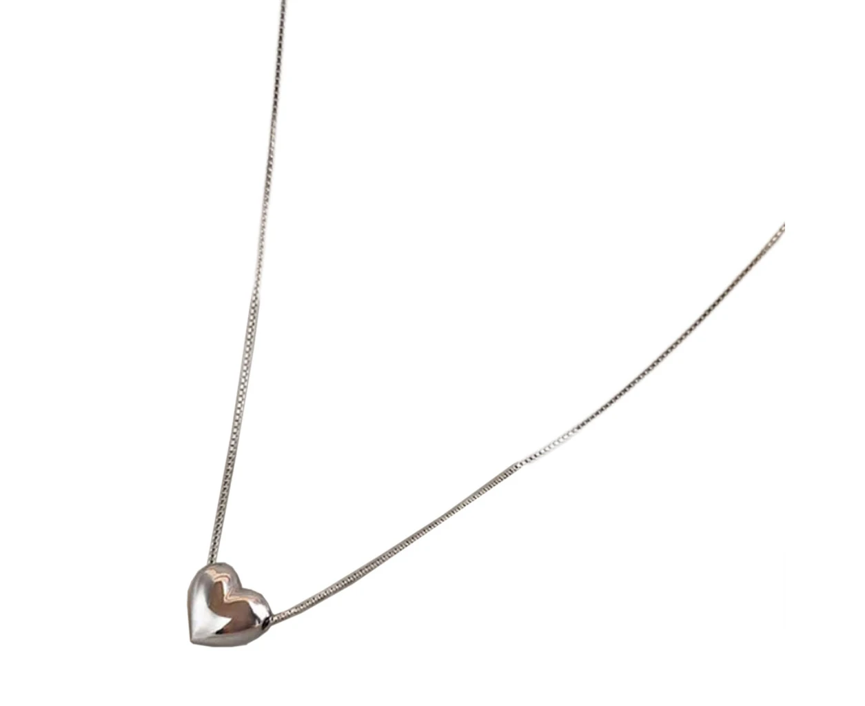 Beautiful Heart Choker Necklace Adjustable Pendant Neck Chain Jewelry Accessory