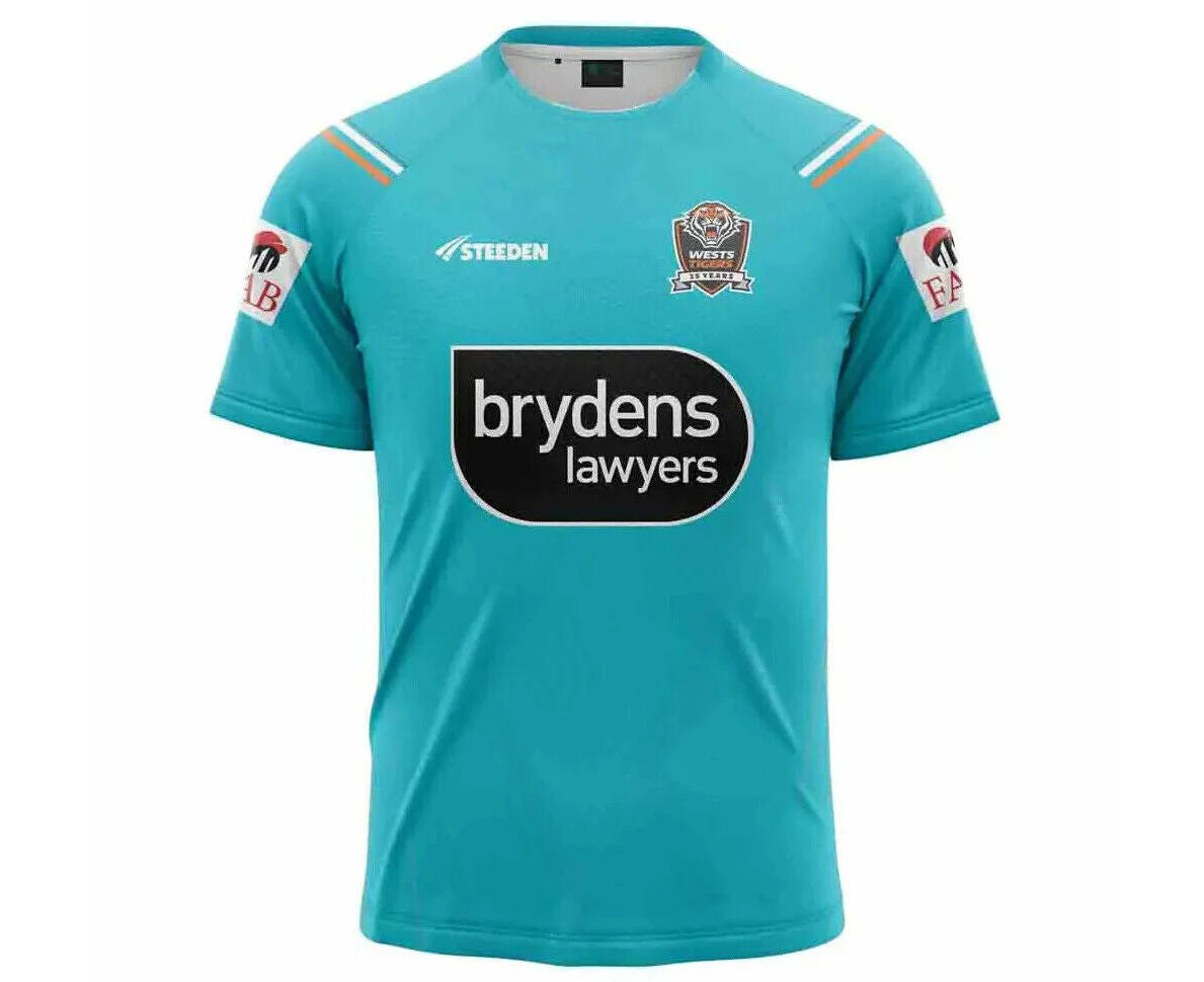 NRL 2024 Coaches Training Tee - West Tigers - Teal - Adult - Mens