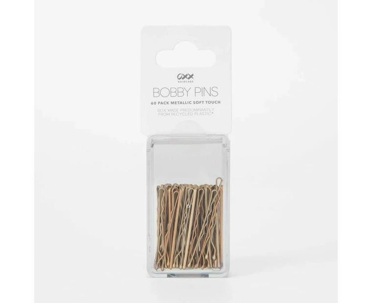 60 Pack Metallic Soft Touch Bobby Pins - OXX Haircare