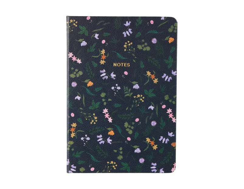 A5 Journal, Navy Flower - Anko